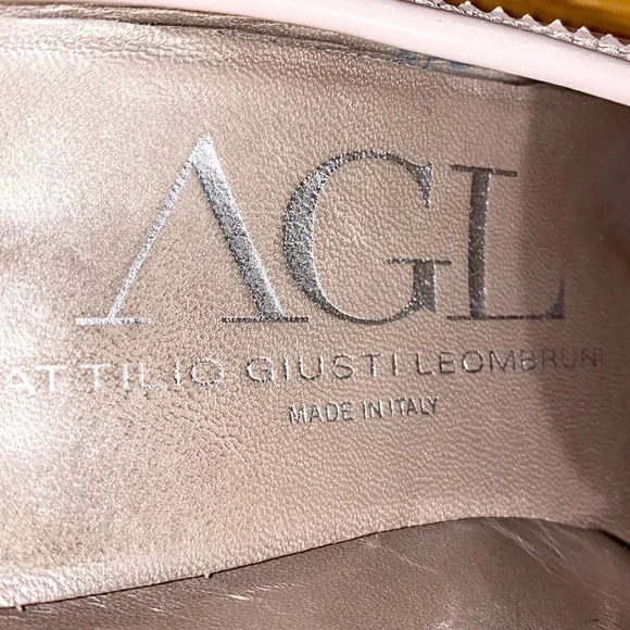 AGL Preppy Blush Patent Leather Penny Loafer Mule Slides Size 6 / EU 36 - Picture 9 of 13